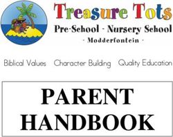 PARENT HANDBOOK Quality Education - Treasure Tots