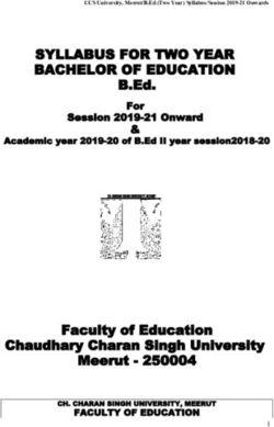 SYLLABUS FOR TWO YEAR BACHELOR OF EDUCATION - CCS University