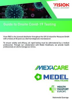 Guide to Onsite Covid-19 Testing - Vision Research