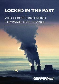 LOCKED IN THE PAST WHY EUROPE'S BIG ENERGY COMPANIES FEAR CHANGE