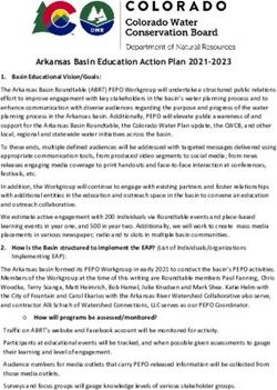 Arkansas Basin Education Action Plan 2021-2023