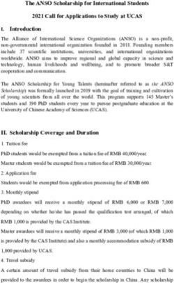 The ANSO Scholarship for International Students 2021 Call for Applications to Study at UCAS