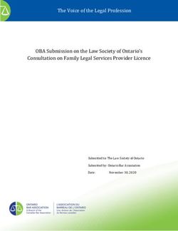 The Voice of the Legal Profession OBA Submission on the Law Society of Ontario's Consultation on Family Legal Services Provider Licence