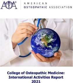 College of Osteopathic Medicine: International Activities Report 2021 - American Osteopathic ...