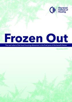 Frozen Out The real value of the local housing allowance in the final year of the benefit freeze November 2019