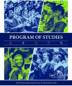 PROGRAM OF STUDIES - 2019-20 Secondary Registration & Information Guide