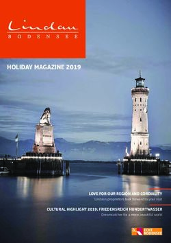 HOLIDAY MAGAZINE 2019 - LOVE FOR OUR REGION AND CORDIALITY Lindau's proprietors look forward to your visit - Bodensee
