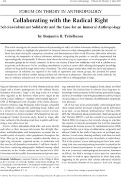 Collaborating with the Radical Right - FORUM ON THEORY IN ANTHROPOLOGY - eSpaces