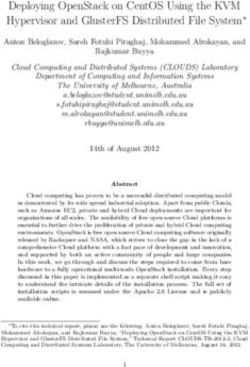 DEPLOYING OPENSTACK ON CENTOS USING THE KVM HYPERVISOR AND GLUSTERFS DISTRIBUTED FILE SYSTEM