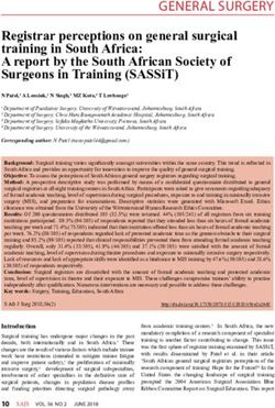 REGISTRAR PERCEPTIONS ON GENERAL SURGICAL TRAINING IN SOUTH AFRICA: A REPORT BY THE SOUTH AFRICAN SOCIETY OF SURGEONS IN TRAINING (SASSIT) ...