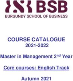 COURSE CATALOGUE 2021-2022 Core courses: English Track Autumn 2021 - Master in Management 2nd Year - Burgundy School Of Business