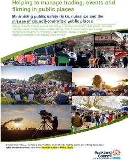 Helping to manage trading, events and filming in public places - Item 12 ...