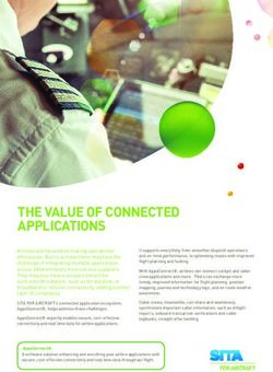 THE VALUE OF CONNECTED APPLICATIONS