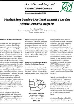 Marketing Seafood to Restaurants in the North Central Region