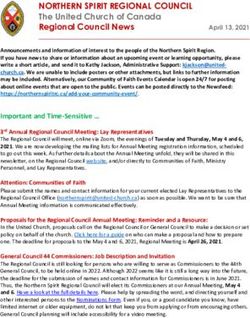 NORTHERN SPIRIT REGIONAL COUNCIL - The United Church of Canada