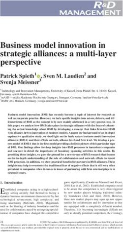 Business model innovation in strategic alliances: a multi-layer perspective - KOBRA