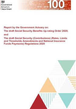 Report by the Government Actuary on: The draft Social Security Benefits Up-rating Order 2020; and The draft Social Security (Contributions) ...