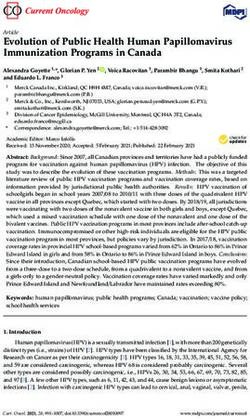 Evolution of Public Health Human Papillomavirus Immunization Programs in Canada - MDPI
