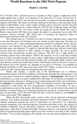 World Reactions to the 1961 Paris Pogrom1