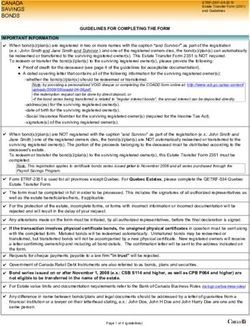 GUIDELINES FOR COMPLETING THE FORM - Canada Savings Bonds