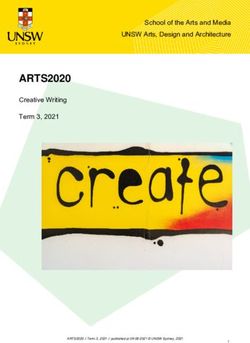 ARTS2020 School of the Arts and Media UNSW Arts, Design and Architecture - UNSW Sydney