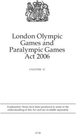 London Olympic Games and Paralympic Games Act 2006 - Explanatory Notes have been produced to assist in the understanding of this Act and are ...