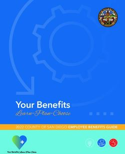 Your Benefits Learn-Plan-Choose - 2022 COUNTY OF SAN DIEGO EMPLOYEE BENEFITS GUIDE