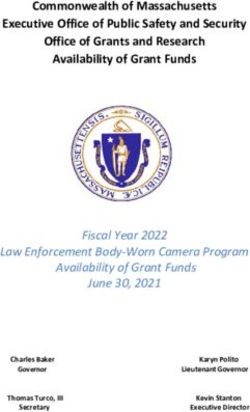 Commonwealth of Massachusetts Executive Office of Public Safety and Security Office of Grants and Research Availability of Grant Funds
