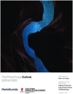 The Philanthropy Outlook 2019 & 2020 - Marts & Lundy Indiana University Lilly Family School of Philanthropy