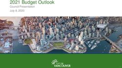 2021 Budget Outlook Council Presentation July 8, 2020 - 2021-2025 Budget Outlook: 2020 Jul 08