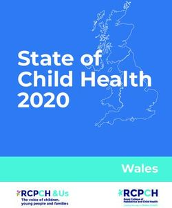 State of Child Health 2020 - Wales - RCPCH