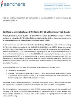 Santhera Launches Exchange Offer for its CHF 60 Million Convertible Bonds