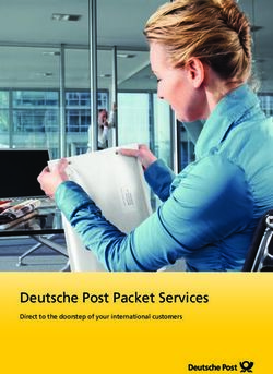 Deutsche Post Packet Services - Direct to the doorstep of your international customers