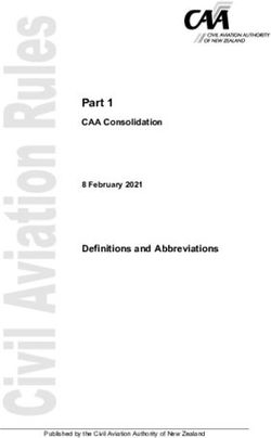Definitions and Abbreviations - CAA Consolidation 8 February 2021