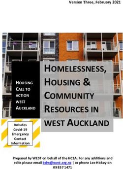 HOMELESSNESS, HOUSING & COMMUNITY RESOURCES IN WEST AUCKLAND