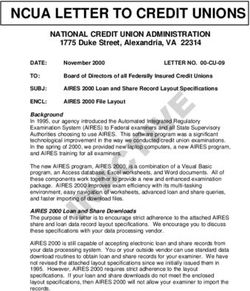 NCUA LETTER TO CREDIT UNIONS - NATIONAL CREDIT UNION ADMINISTRATION