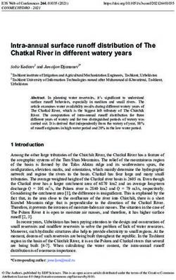 Intra-annual surface runoff distribution of The Chatkal River in different watery years