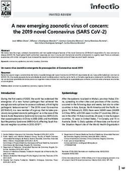 A NEW EMERGING ZOONOTIC VIRUS OF CONCERN: THE 2019 NOVEL CORONAVIRUS (SARS COV-2) - SCIELO COLOMBIA