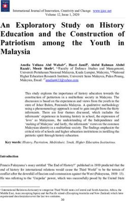 An Exploratory Study on History Education and the Construction of Patriotism among in Malaysia - IJICC