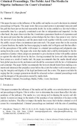 Criminal Proceedings, The Public And The Media In Nigeria: Influence On Court's Decision?