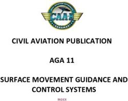 CIVIL AVIATION PUBLICATION AGA 11 SURFACE MOVEMENT GUIDANCE AND CONTROL SYSTEMS - INDEX