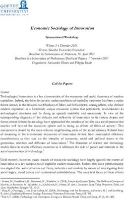 Economic Sociology of Innovation - International Sociological ...