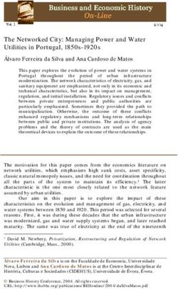 The Networked City: Managing Power and Water Utilities in Portugal, 1850s-1920s