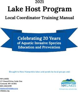 Lake Host Program Local Coordinator Training Manual 2021 - Brought to New Hampshire lakes and ponds by local groups and: NH Lakes