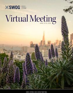 Virtual Meeting APRIL 19-23, 2021 - SWOG SPRING 2021 GROUP MEETING