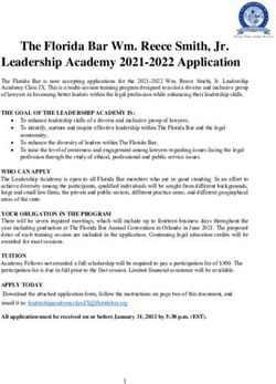 The Florida Bar Wm. Reece Smith, Jr. Leadership Academy 2021-2022 Application