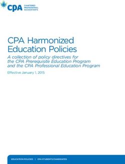 Cpa Harmonized education policies - A collection of policy directives for the CPA Prerequisite Education Program and the CPA Professional ...