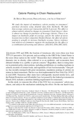 Calorie Posting in Chain Restaurants