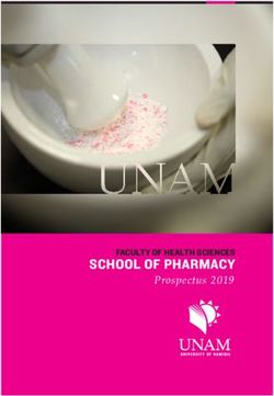 SCHOOL OF PHARMACY Prospectus 2019 - University of Namibia