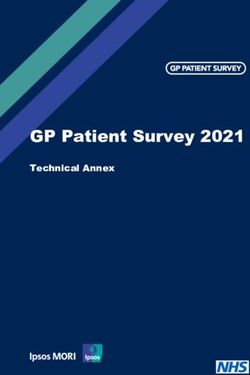 GP Patient Survey 2021 - Technical Annex